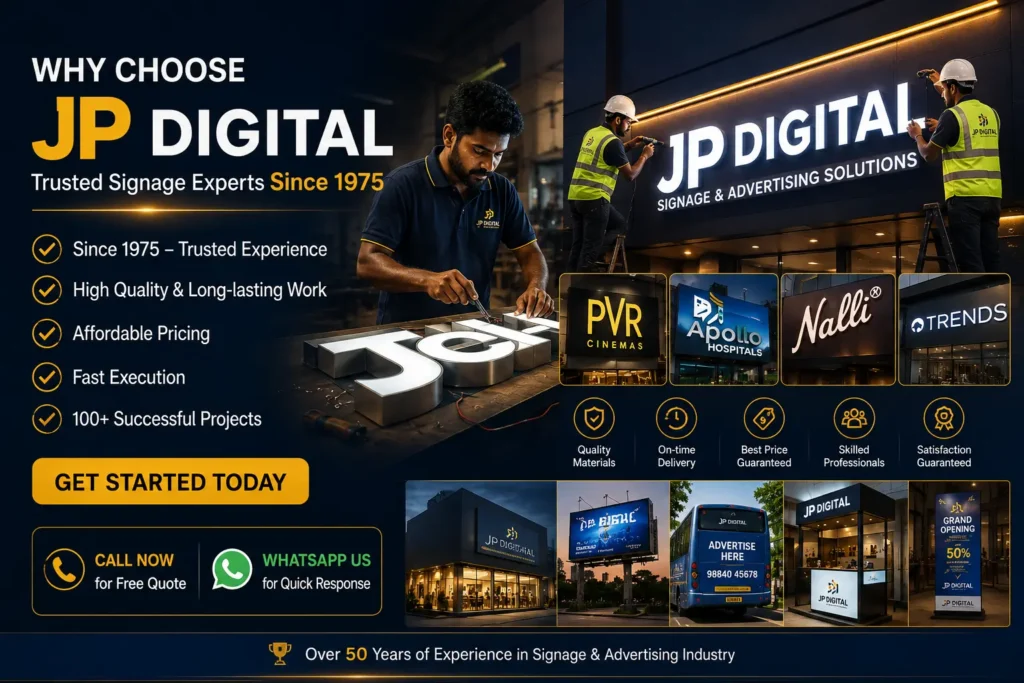 JP Digital Sign Board & Advertising Company in Chennai