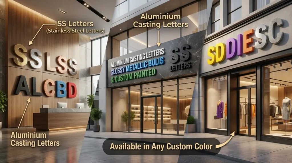 SS Letters Aluminium Casting Letters jp digital